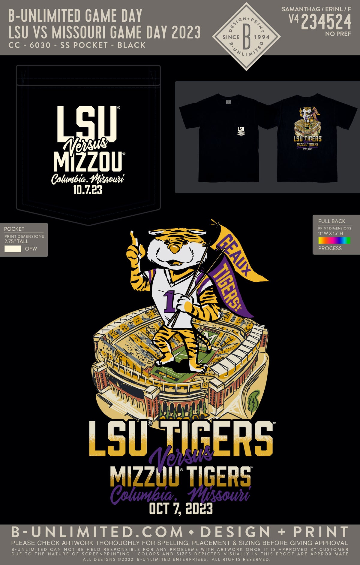 B-Unlimited Game Day - LSU vs Missouri Game Day 2023 