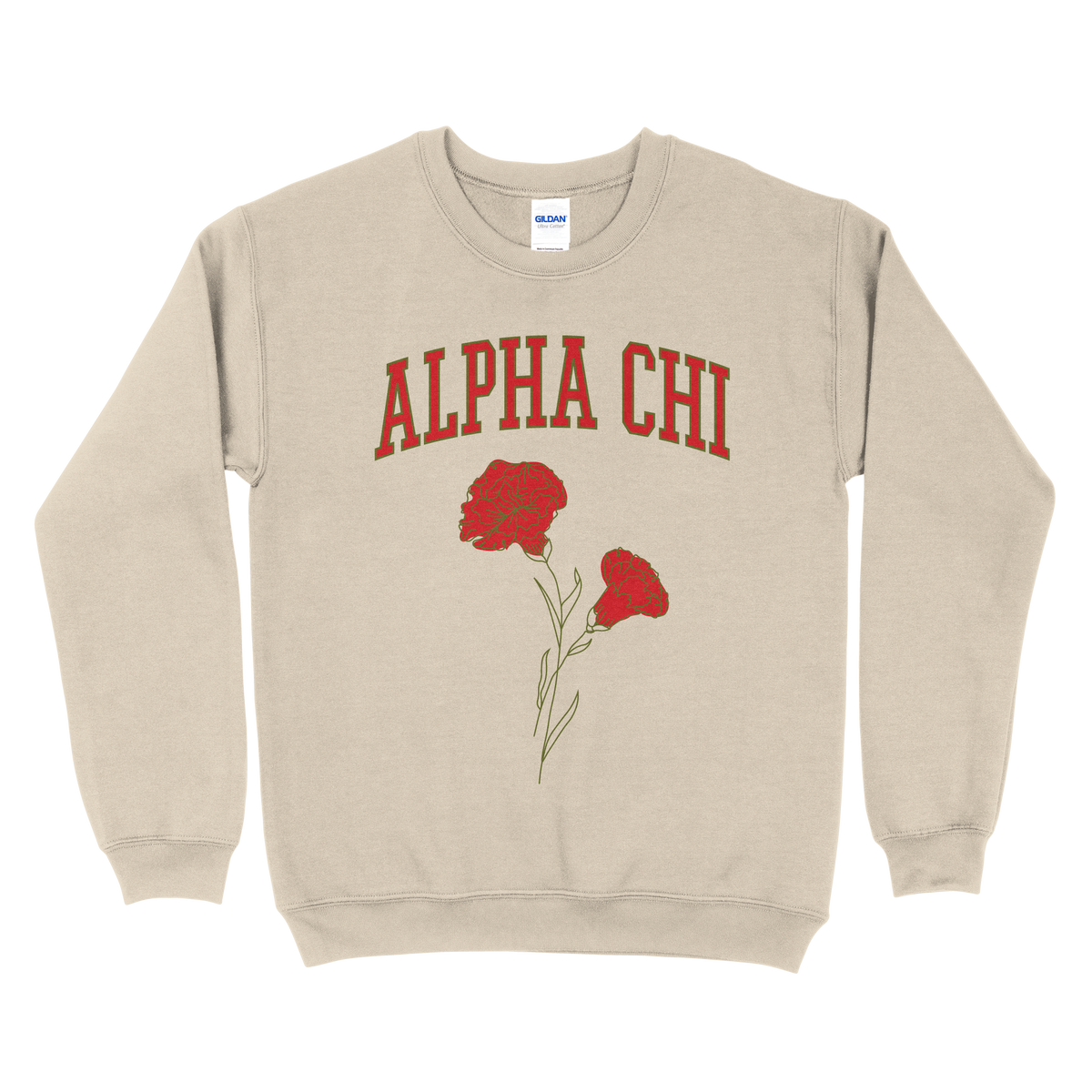 B-Unlimited Greek - Symbol PR (Alpha Chi) (EOYFALL23) - Gildan - 18000 - Sweatshirt - Sand