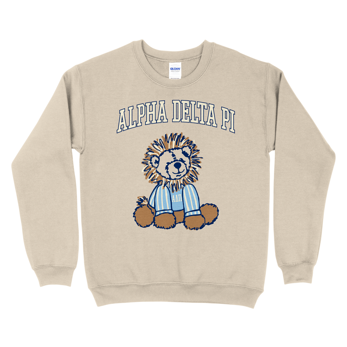 B-Unlimited Greek - Mascot PR (ADPI) (EOYFALL23) - Gildan - 18000 - Sweatshirt - Sand