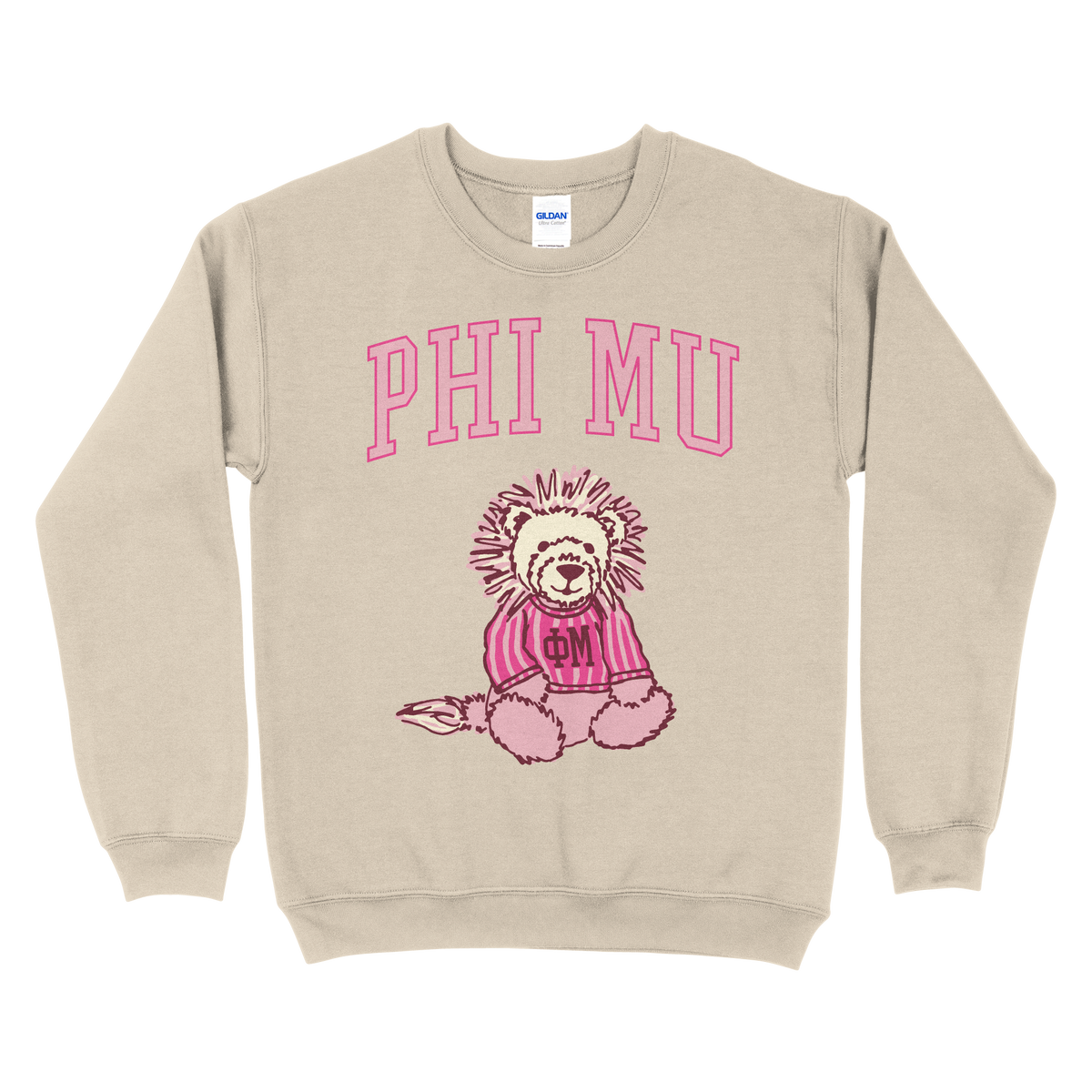 B-Unlimited Greek - Mascot PR (Phi Mu) (EOYFALL23) - Gildan - 18000 - Sweatshirt - Sand