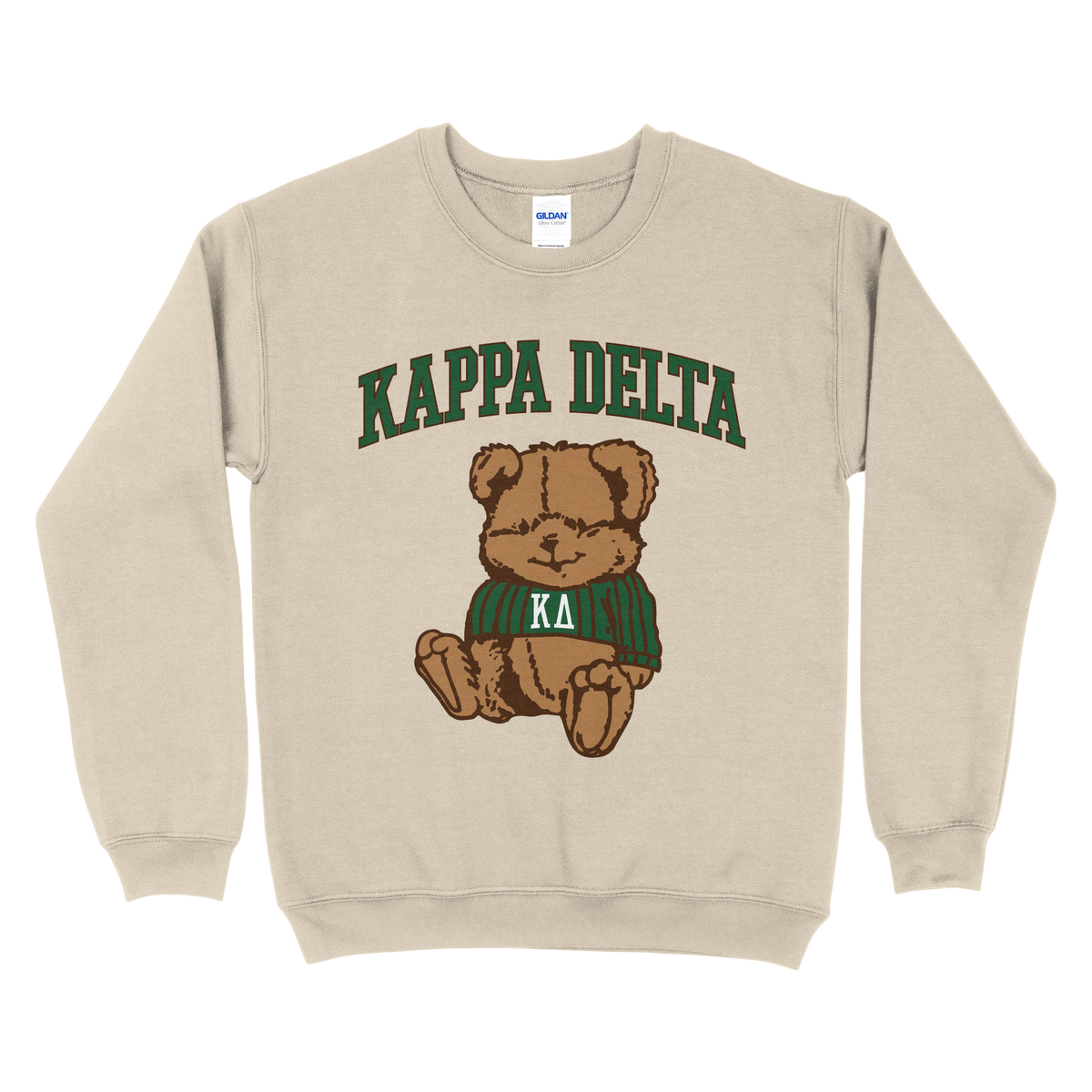 Kappa Delta HQ - Mascot PR (KD) - Hanes - F260 - Sweatshirt - Sand