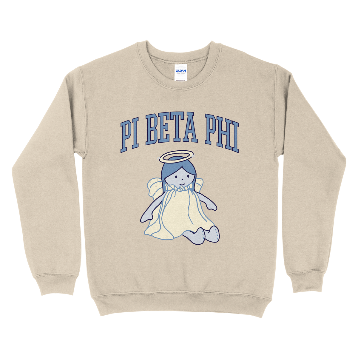 B-Unlimited Greek - Mascot PR (Pi Phi) - Gildan - 18000 - Sweatshirt - Sand