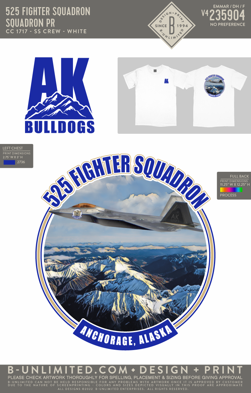 525 Fighter Squadron - Squadron PR - CC - 1717 - SS Crew - White