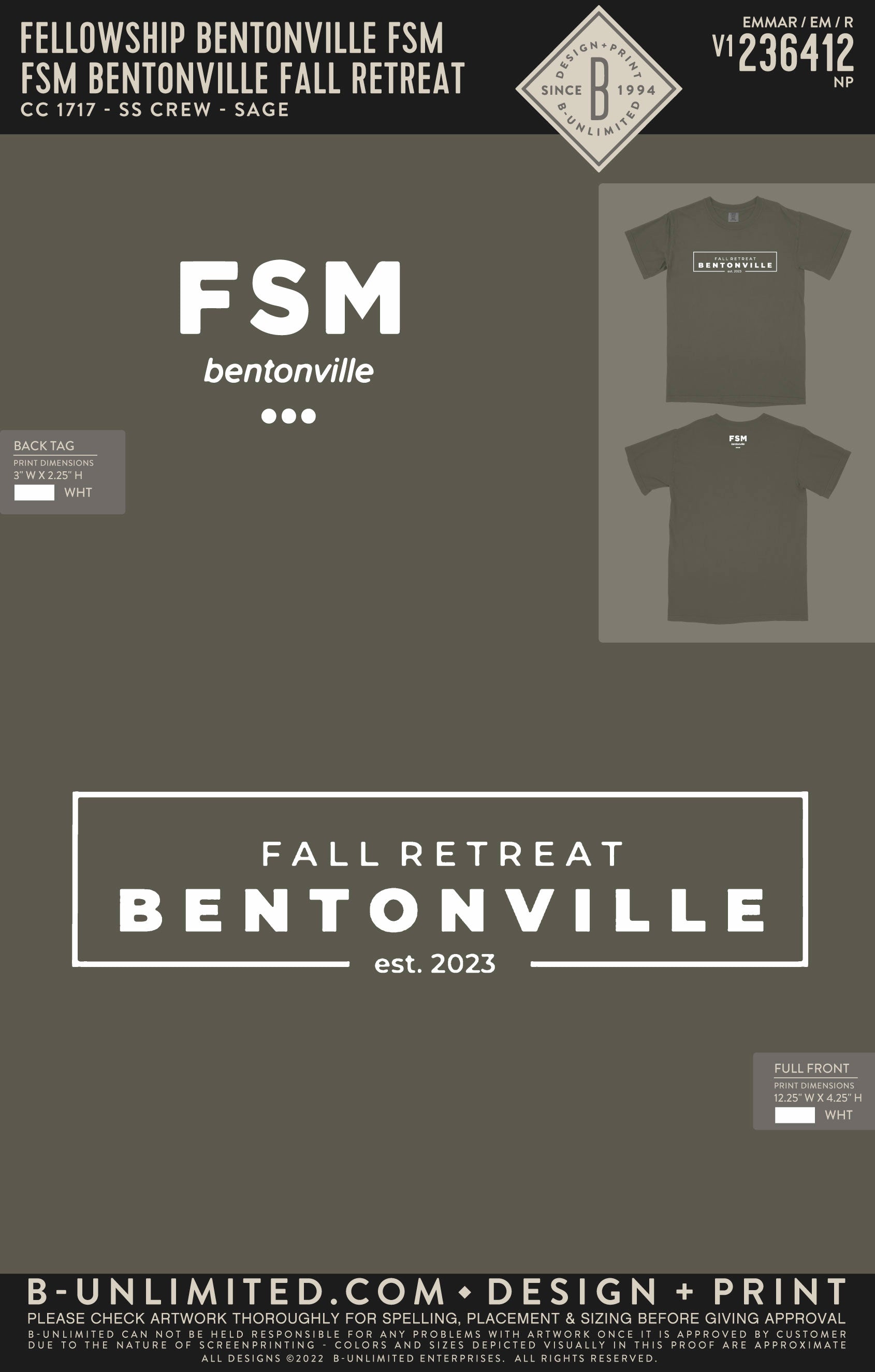 Fellowship Bentonville FSM - FSM Bentonville Fall Retreat - CC - 1717 - SS Crew - Sage