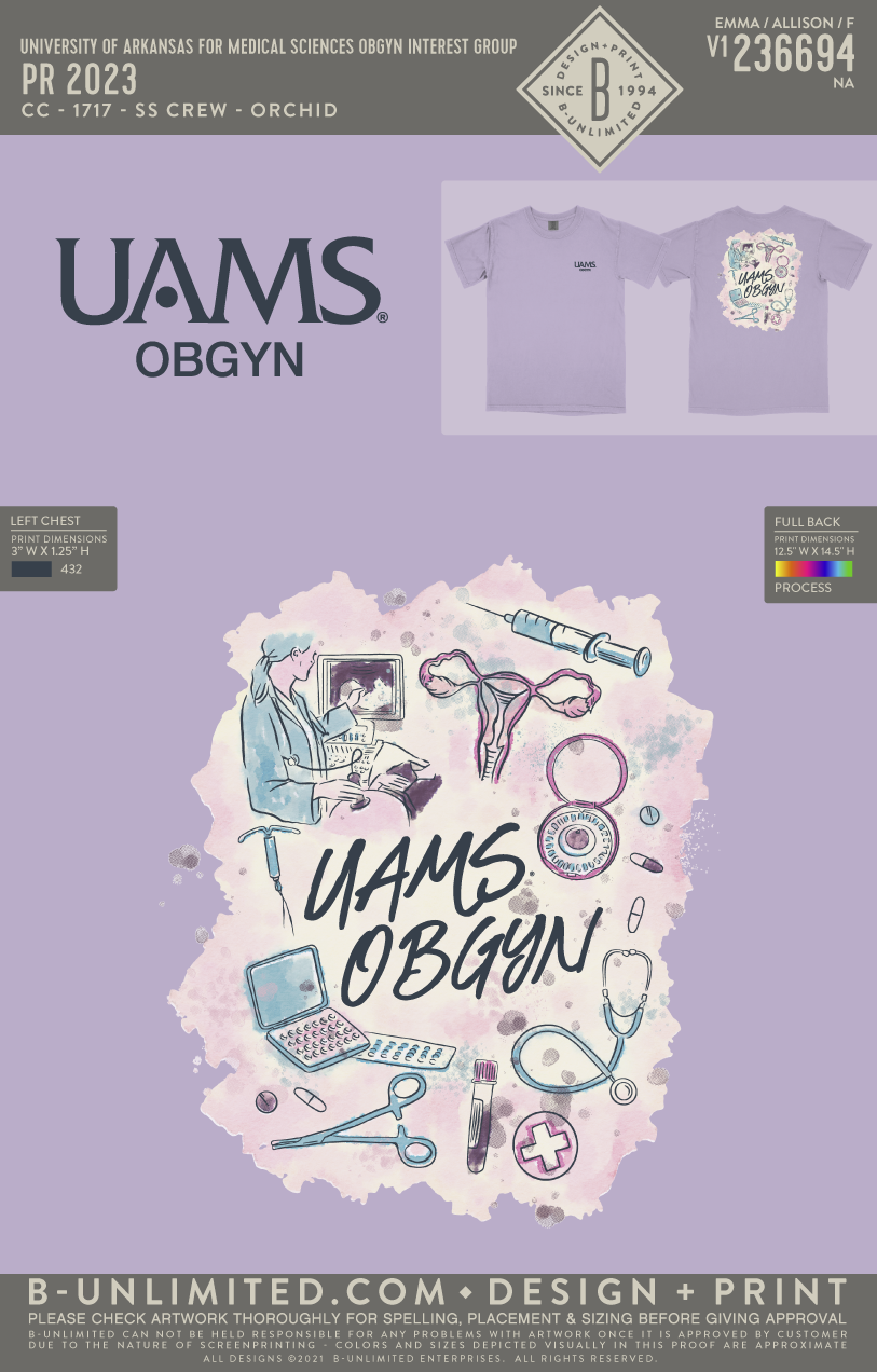 University of Arkansas for Medical Sciences OBGYN Interest Group - PR 2023 - CC - 1717 - SS Crew - Orchid
