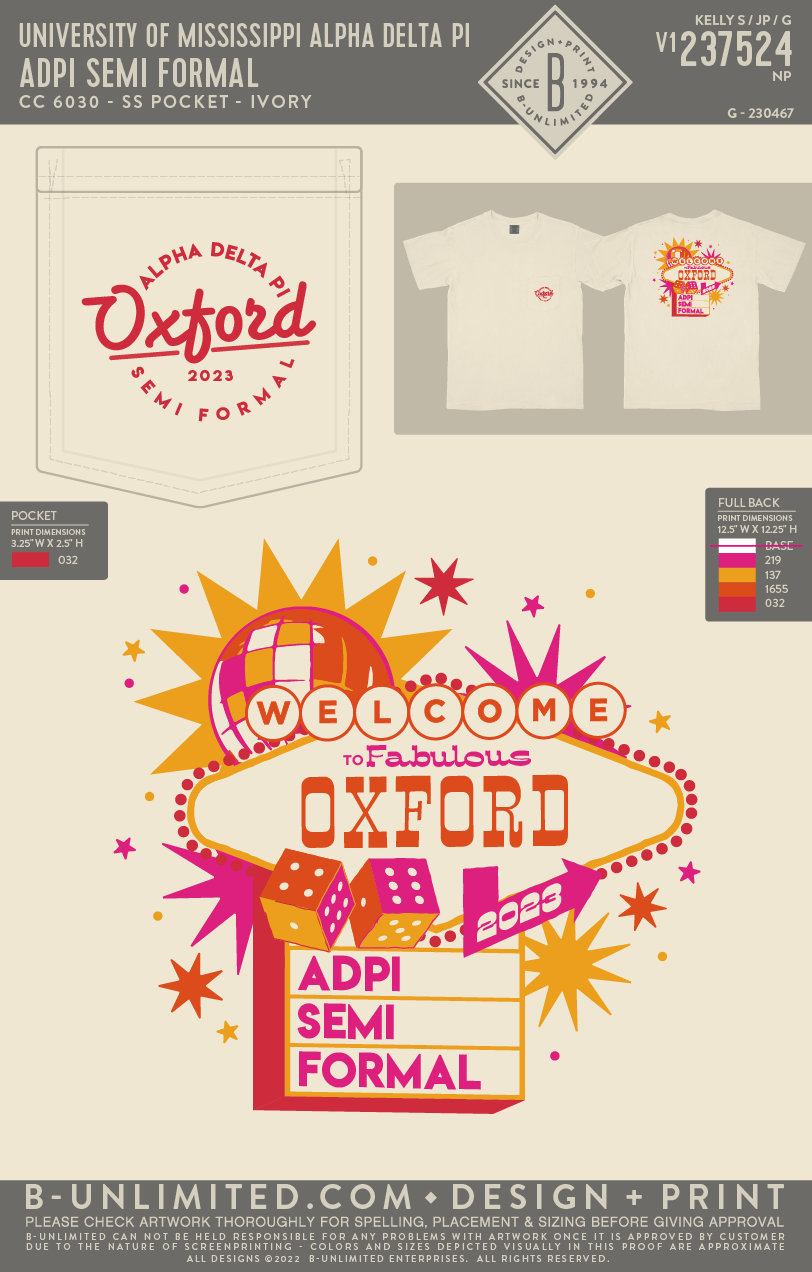 University of Mississippi Alpha Delta Pi - ADPI Semi Formal - CC - 6030 - SS Pocket - Ivory
