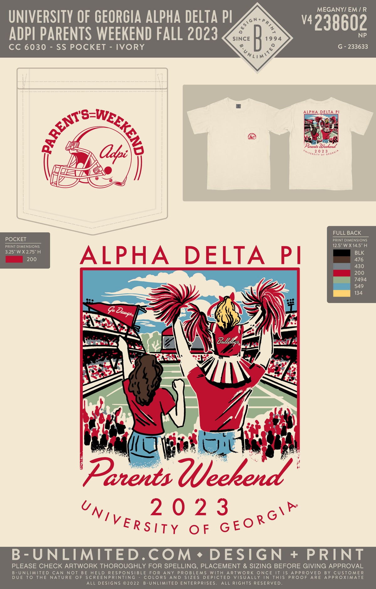 UGA ADPI - ADPI Parents Weekend Fall 2023 - CC - 6030 - SS Pocket - Ivory