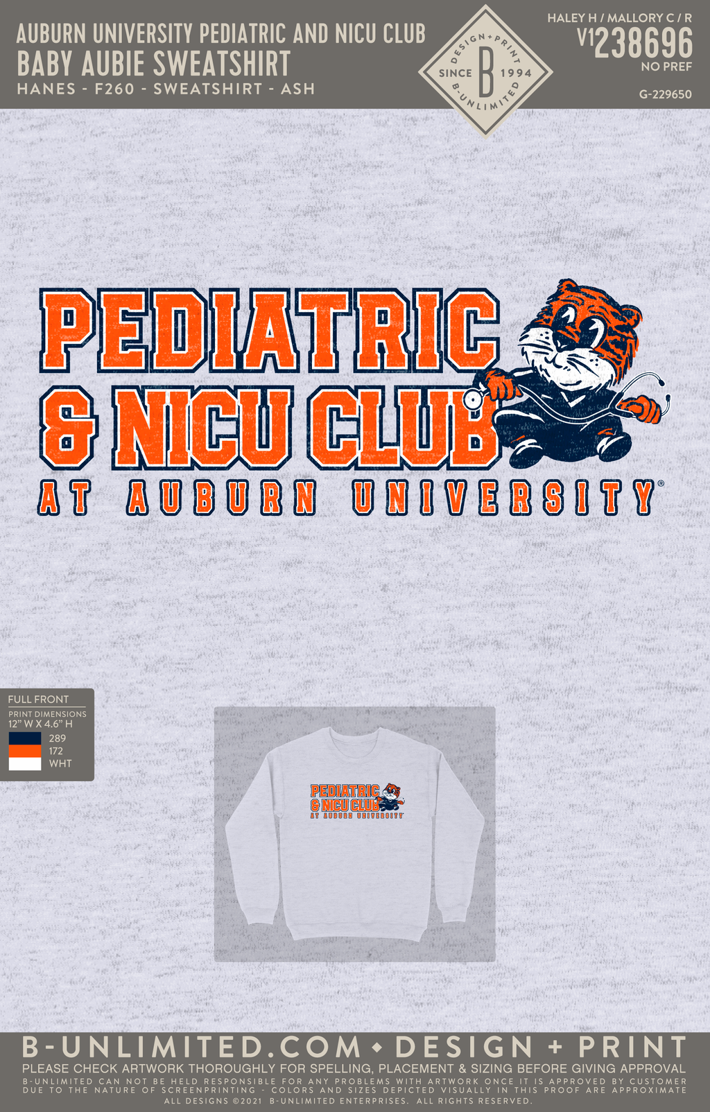 Aubie sweatshirt sales