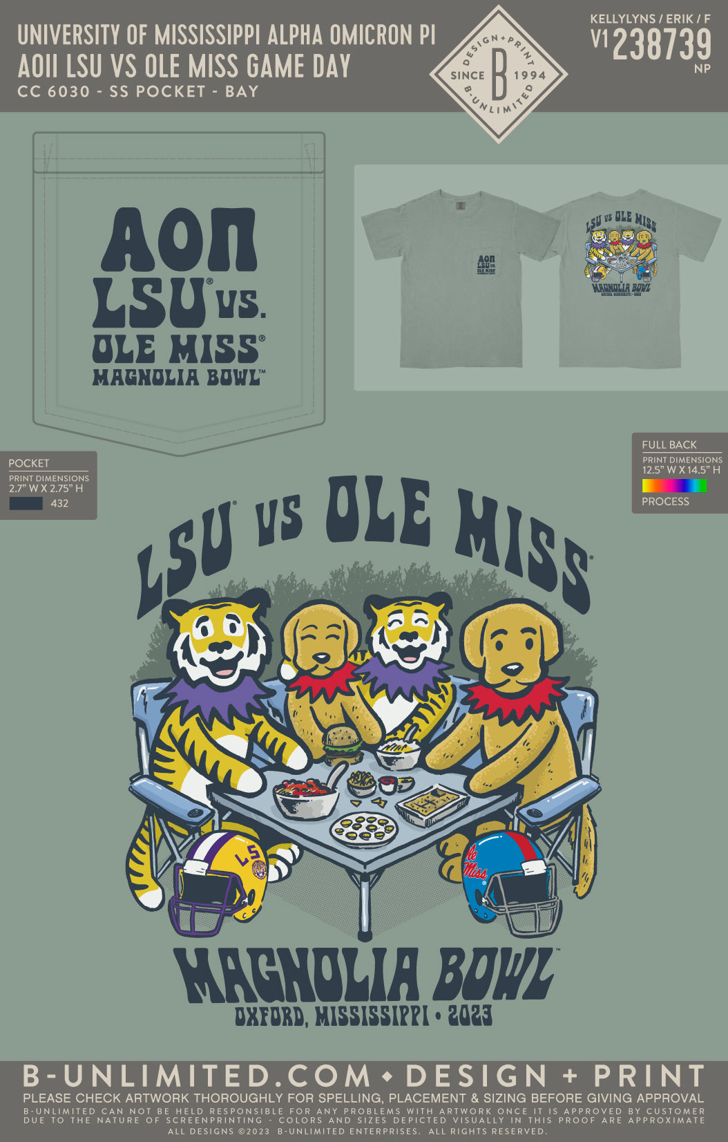 University of Mississippi Alpha Omicron Pi - AOII LSU vs Ole Miss Game Day - CC - 6030 - SS Pocket - Bay