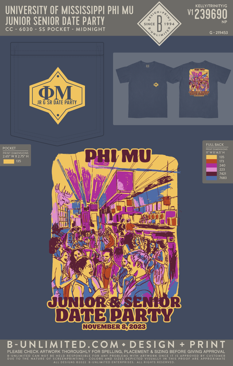 University of Mississippi Phi Mu - Junior Senior Date Party - CC - 6030 - SS Pocket - Midnight