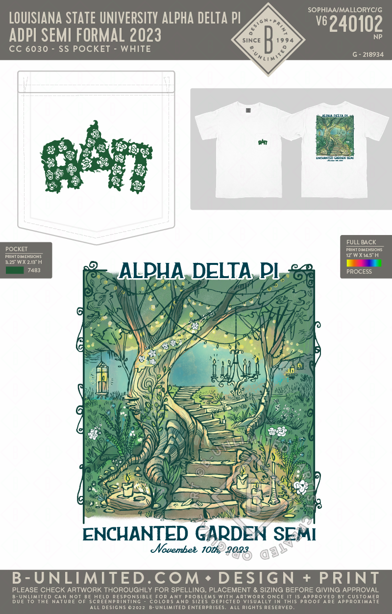 Louisiana State University Alpha Delta Pi - ADPI Semi Formal 2023 - CC - 6030 - SS Pocket - White