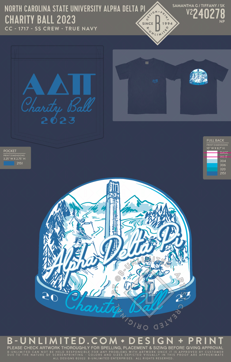 North Carolina State University Alpha Delta Pi - Charity Ball 2023 - CC - 6030 - SS Pocket - True Navy