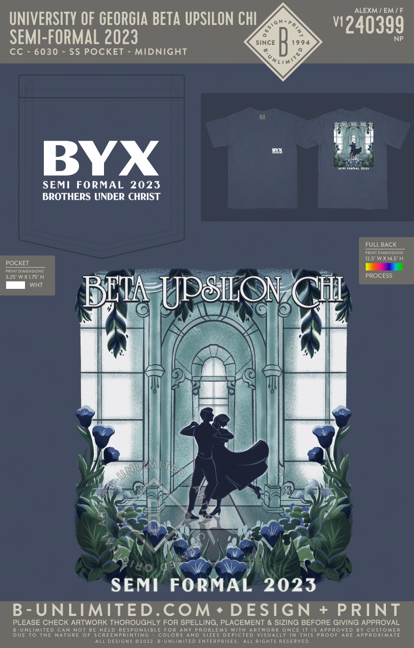 UGA BYX - Semi-Formal 2023 - CC - 6030 - SS Pocket - Midnight