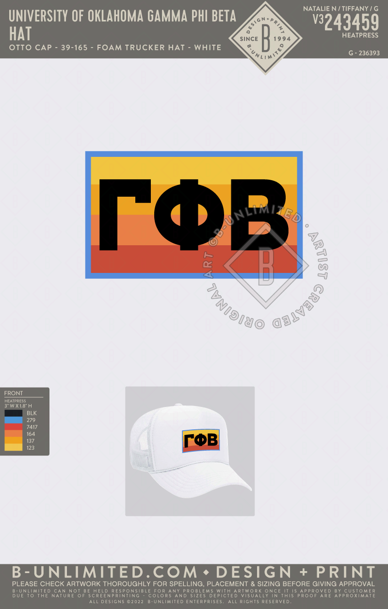 University of Oklahoma Gamma Phi Beta – B-Unlimited Custom Apparel Shop