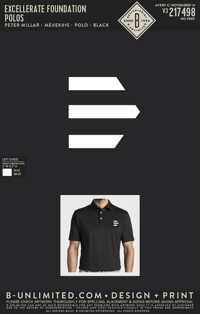 Excellerate Foundation - Polos - Black (White Logo)