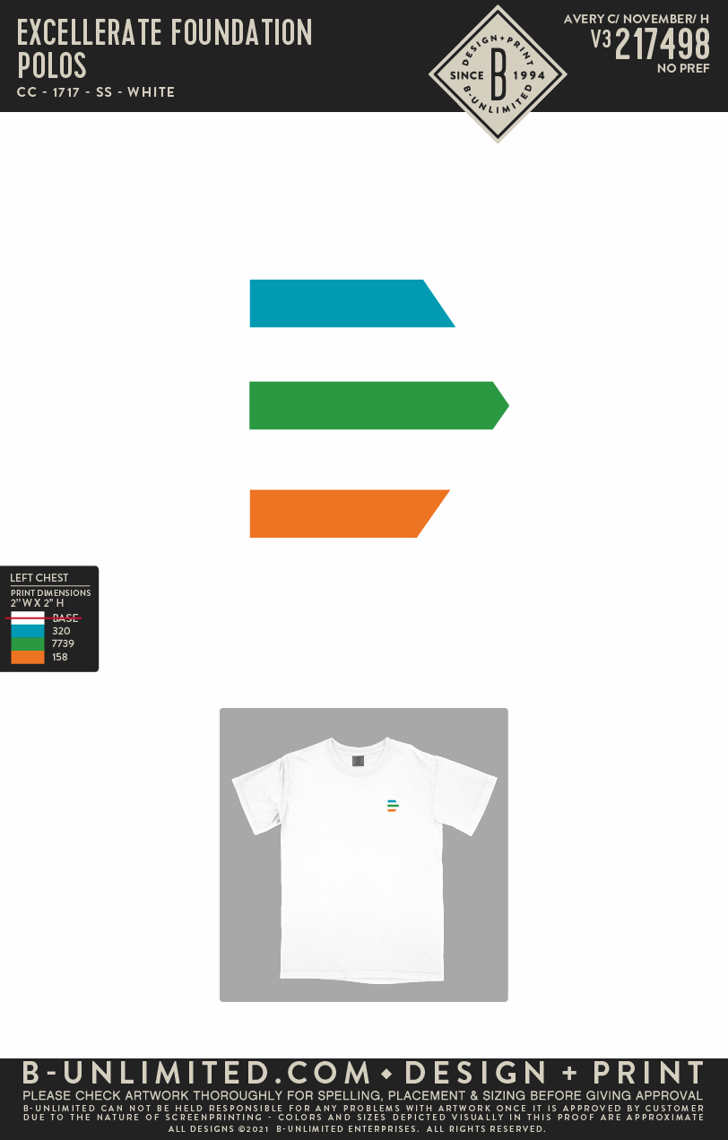 Excellerate Foundation - Polos - White (Colored Logo)
