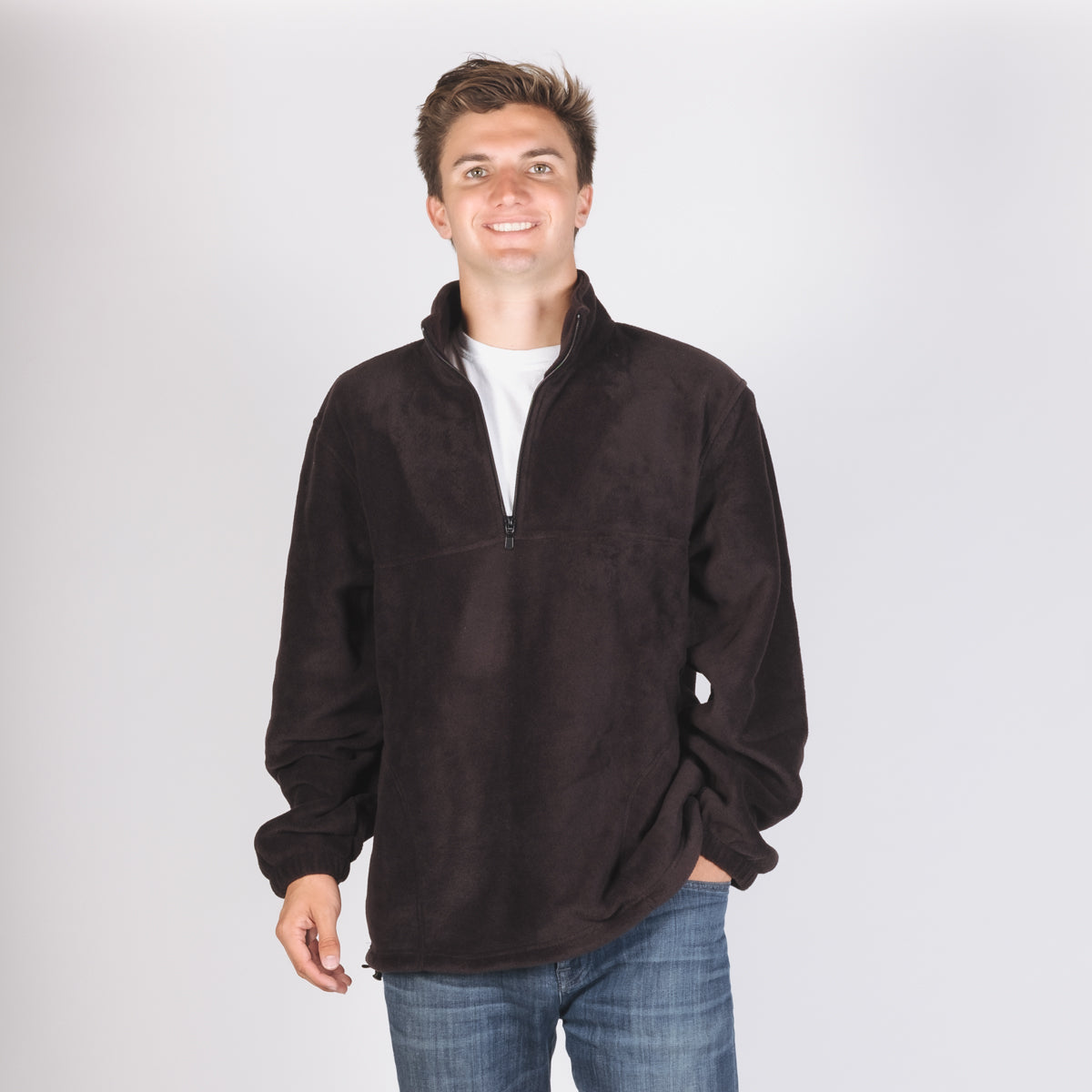 Harriton fleece quarter zip sale