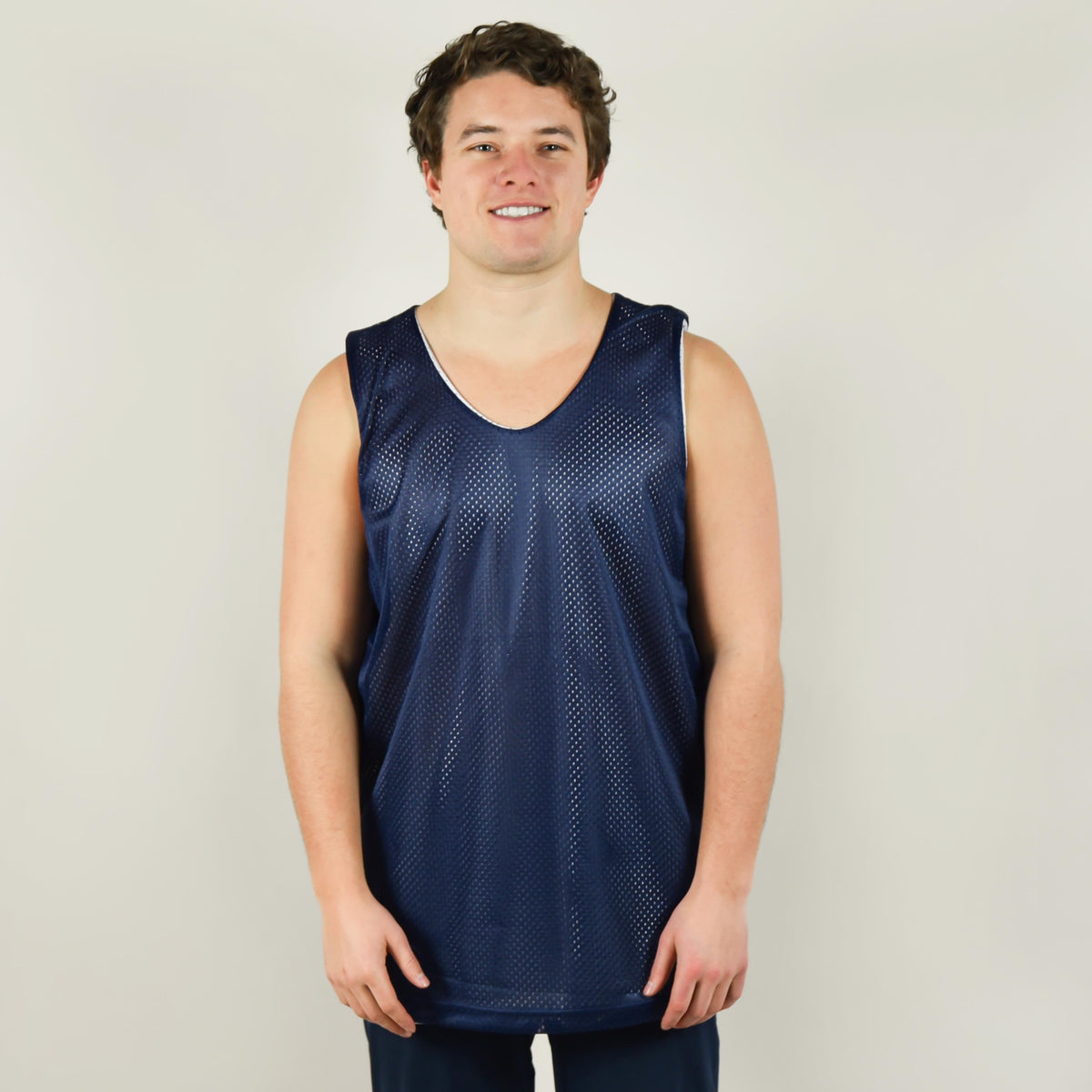 Model wearing A4 NF1270 Mesh Jersey